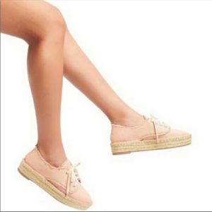 Dolce vita platform canvas lace up espadrille